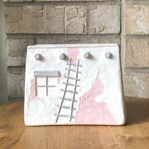 Vintage Napkin Holder Ceramic Adobe Pueblo House Style Southwestern‎ Decor